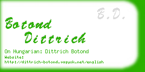 botond dittrich business card